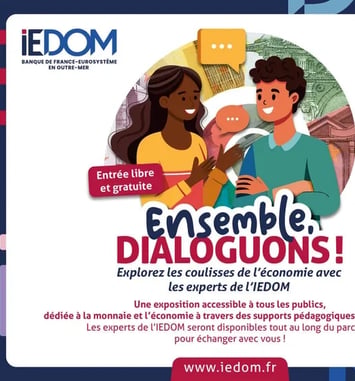Exposition sur l'économie "Ensemble dialoguons" de l'IEDOM à la Maison des initiatives locales