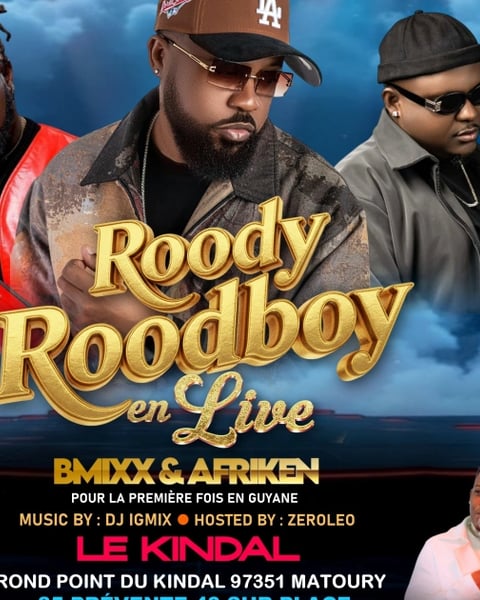 Roody Roodboy en live Bmixx et Afriken An